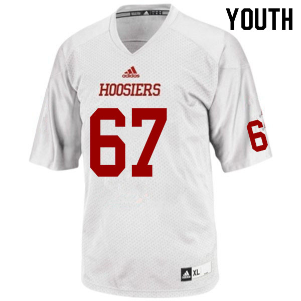 Youth #67 Kahlil Benson Indiana Hoosiers College Football Jerseys Sale-White